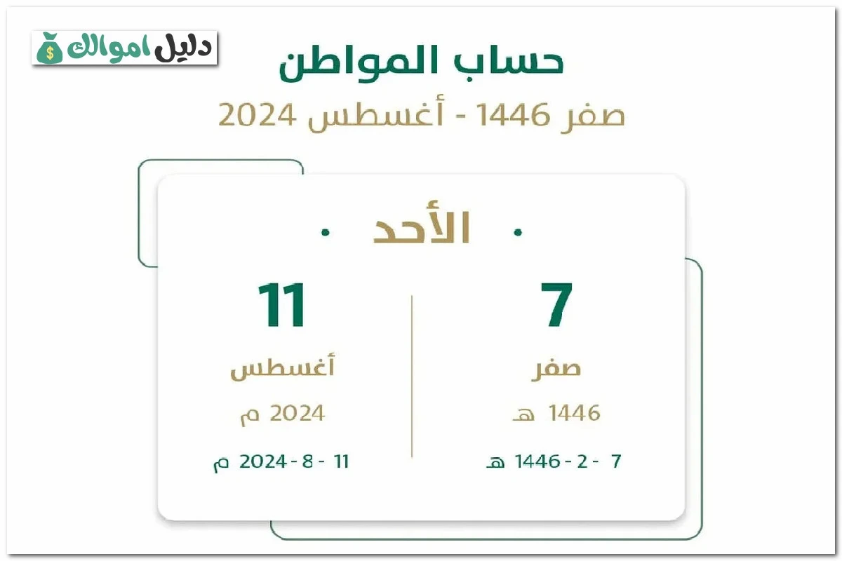 متى ينزل حساب المواطن بالهجري