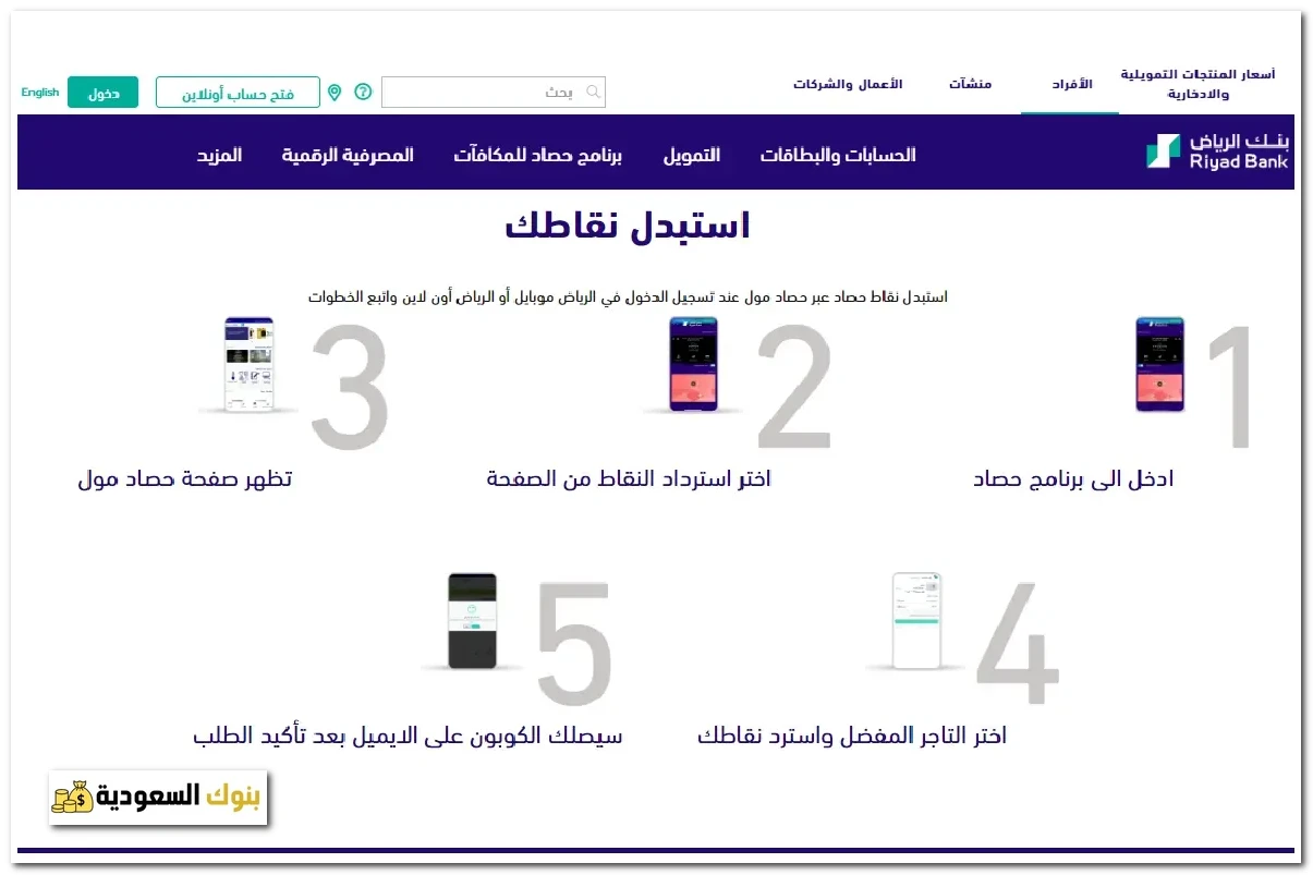 نقاط حصاد بنك الرياض